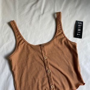 Tan Crop Top